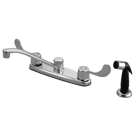 Kingston Brass Magellan 8" Centerset Kitchen Faucet, Chrome KB292